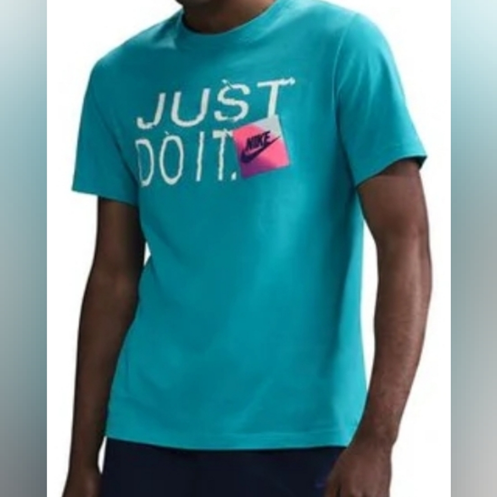 Nike Men's Teal 'Just Do It' T-Shirt